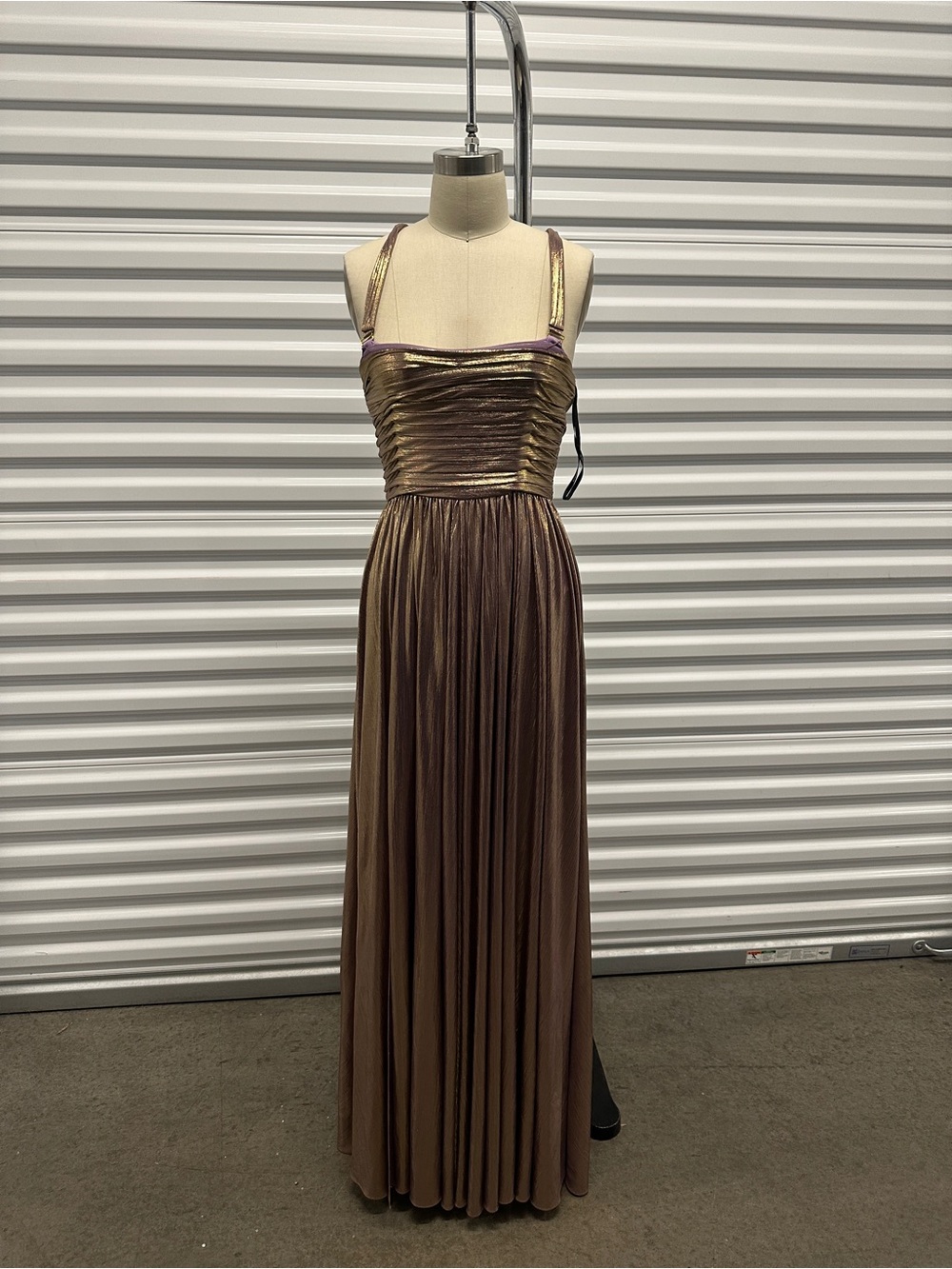 Retrofete Iris Lame Metallic Maxi Dress Sample Size Small - Picture 2 of 6